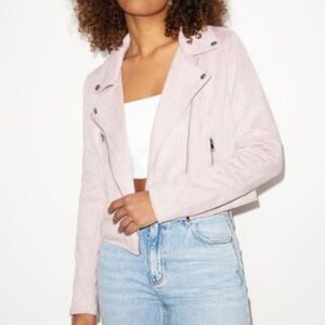 Dynamite Faux Suede Moto Jacket EUC